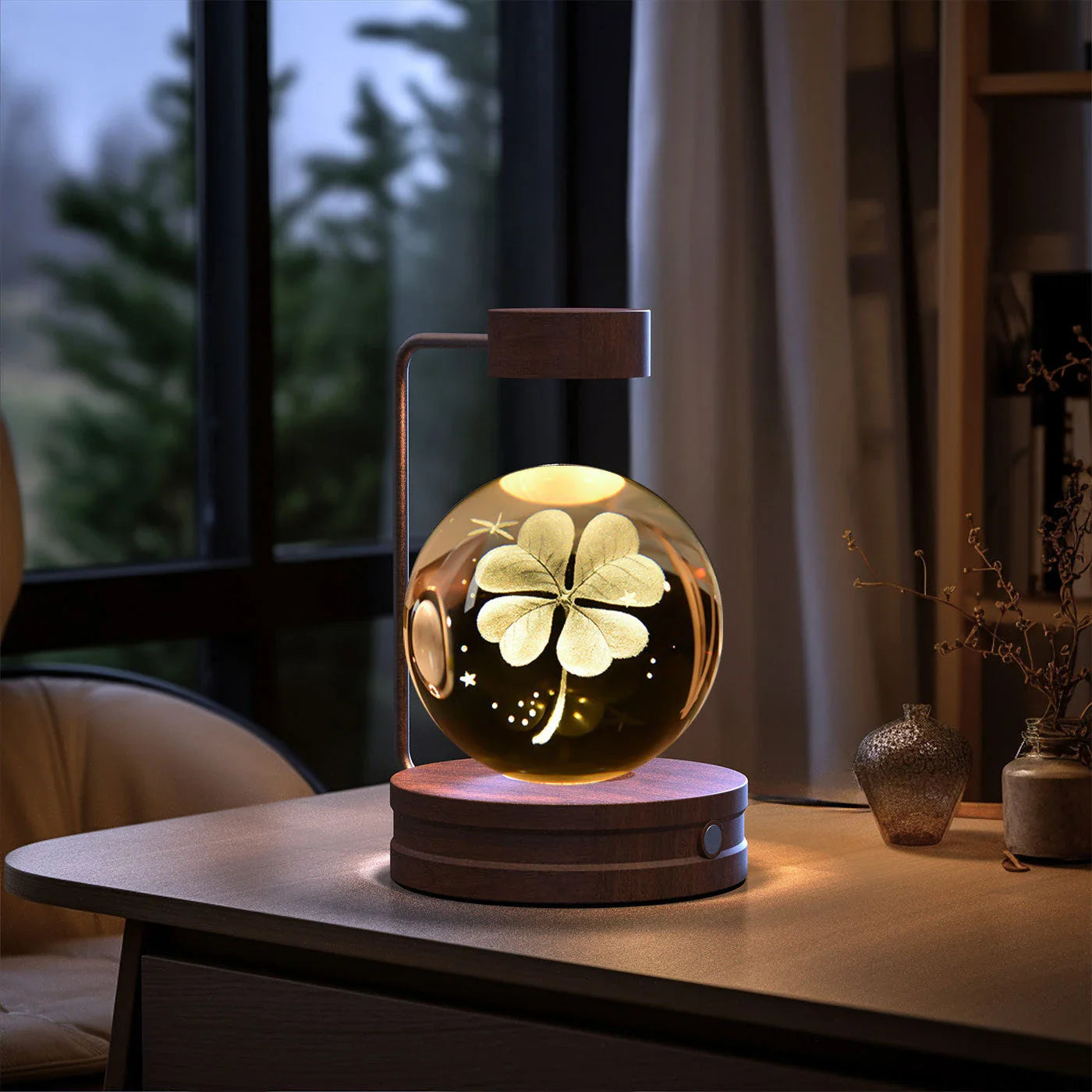 Captivating Crystal Ball Dinosaur Nightlight with Warm, Soothing Glow