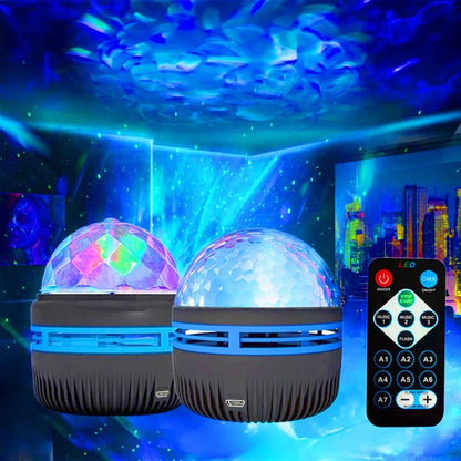 Mesmerizing galaxy projector lamp with rotating starry night display, perfect for creating a soothing, enchanting atmosphere in any room