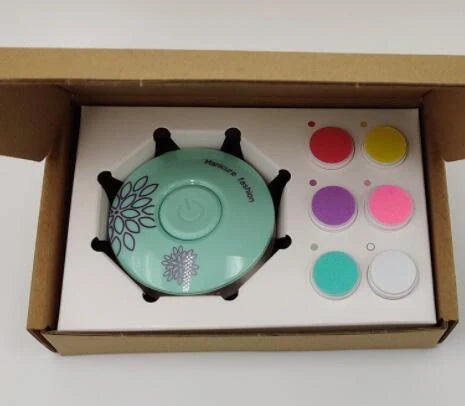 Baby Electric Nail Grinder in red and green with multiple grinding heads