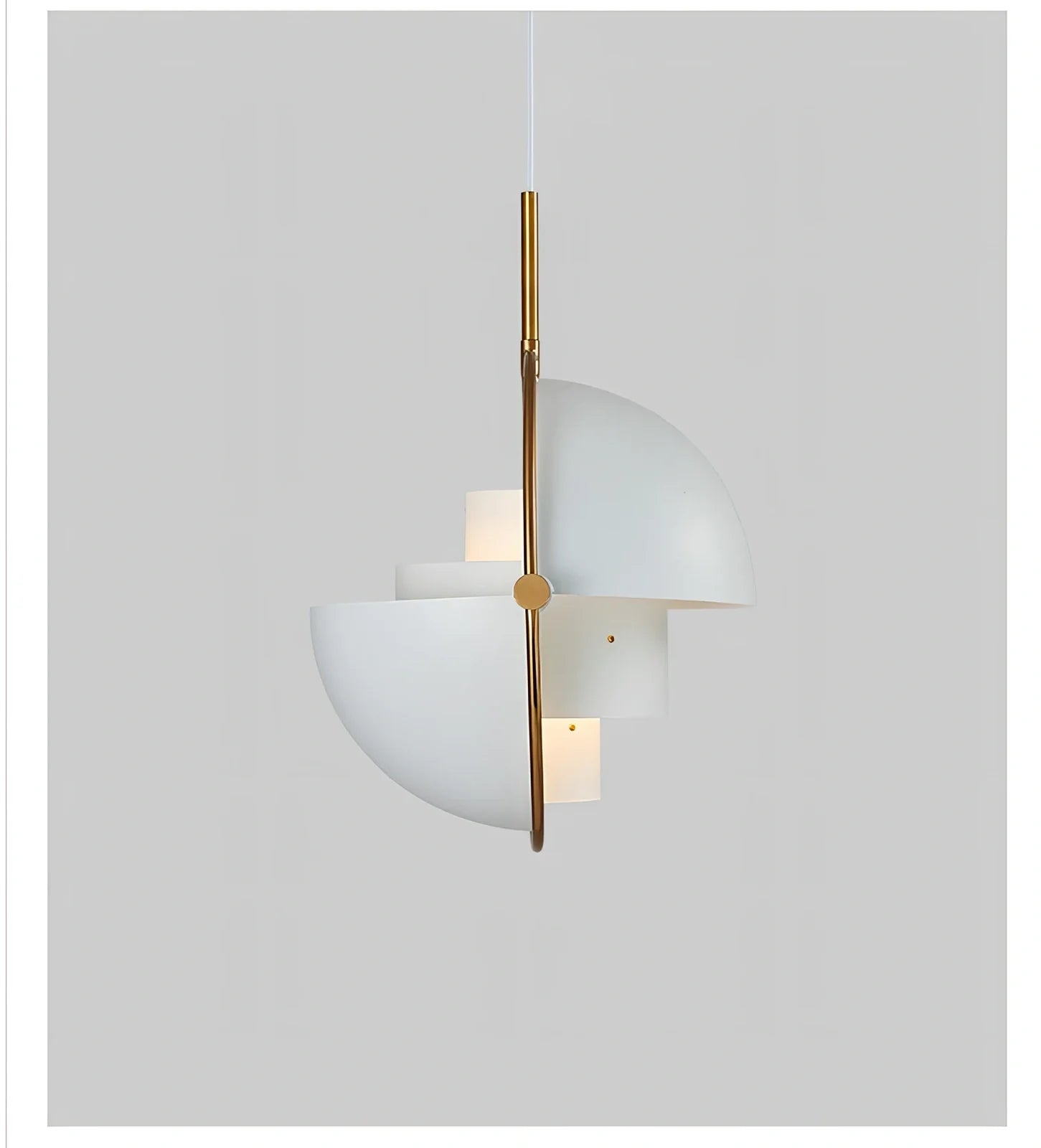 Half circle zinc alloy chandelier with LED light in gold finish for bedroom illumination