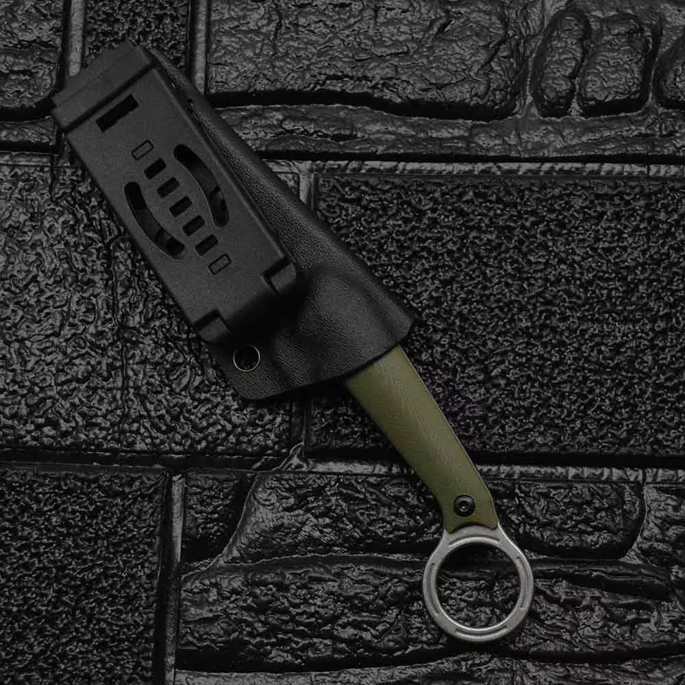 Outdoor Field Self-defense Knife with DC53 steel blade and G10 handle