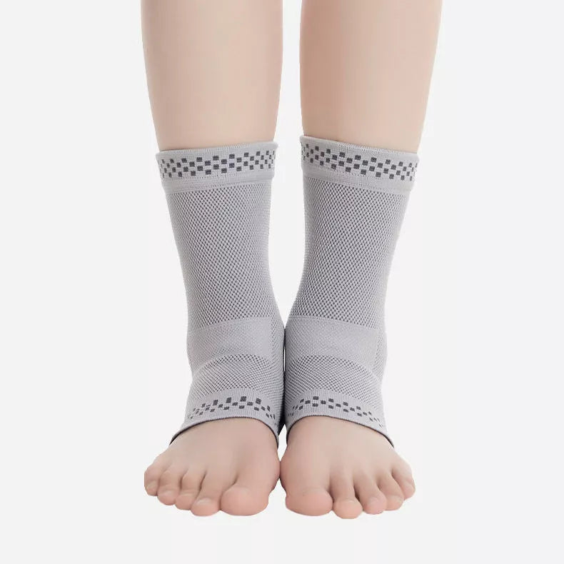 Graphene ankle brace with copper ion fabric for injury recovery and support