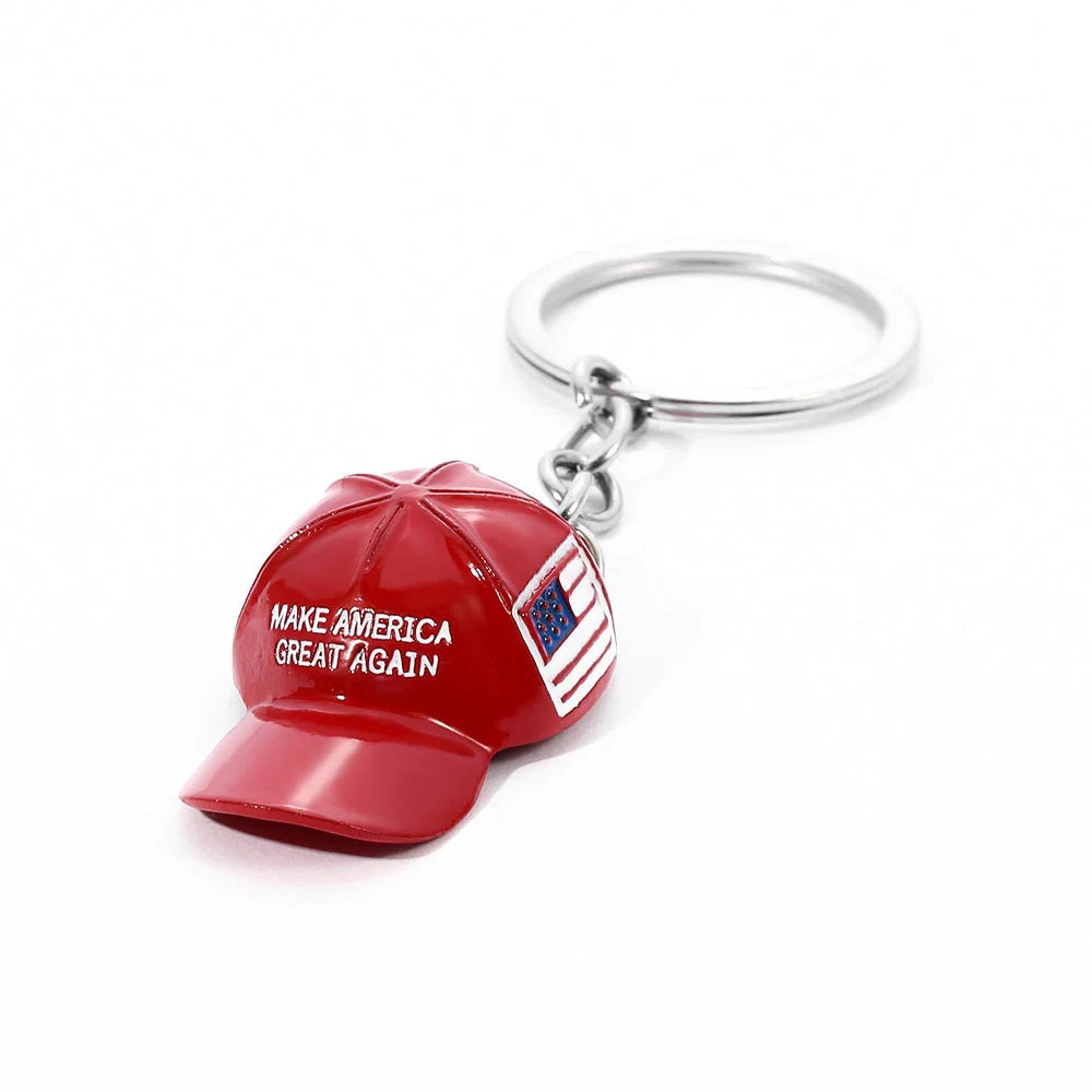 Men's Red Hat Hip Hop Keychain in zinc alloy with Southeast Asian style design