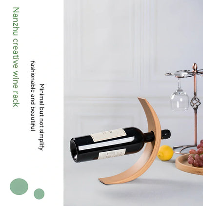 Natural bamboo wine bottle rack with modern simple design showing tool-free assembly