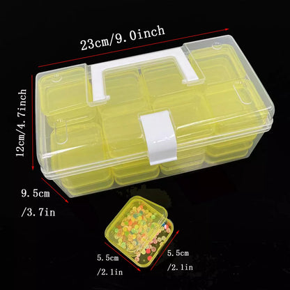 32-grid transparent plastic storage box for organizing up to 32 batteries