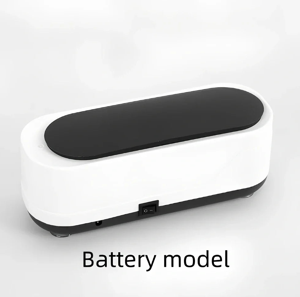 White ultrasonic glasses cleaner with 152mm chamber for cleaning eyewear and small items