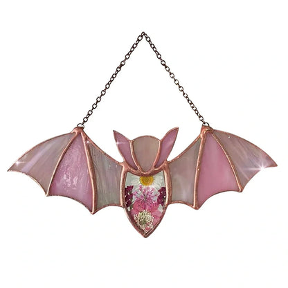 Colourful acrylic bat pendant, 15cm wide, for Halloween haunted house home decorations