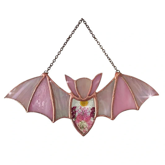Colourful acrylic bat pendant, 15cm wide, for Halloween haunted house home decorations