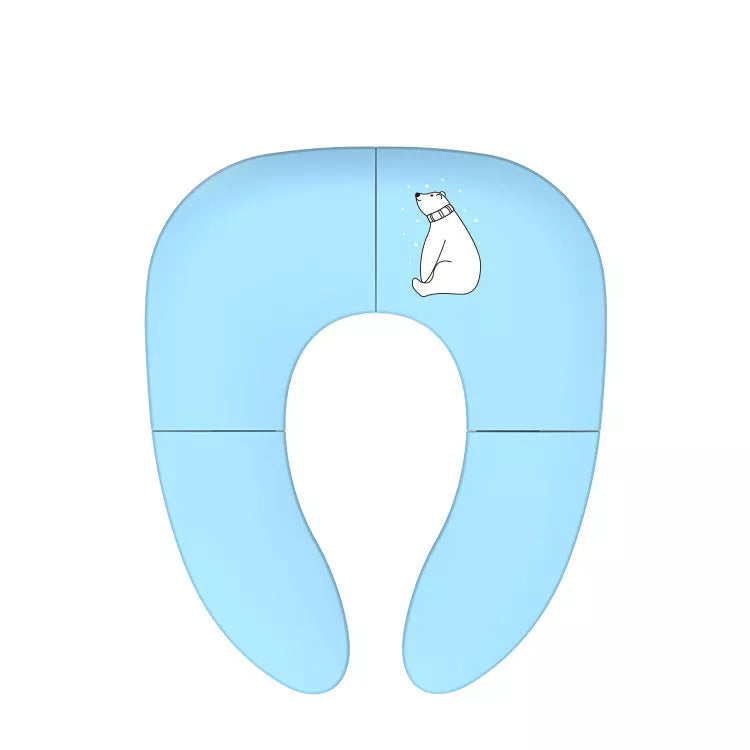 Foldable Baby Travel Potty Seat in pink, yellow, or blue, perfect for on-the-go potty training