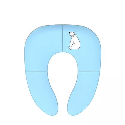 Foldable Baby Travel Potty Seat in pink, yellow, or blue, perfect for on-the-go potty training