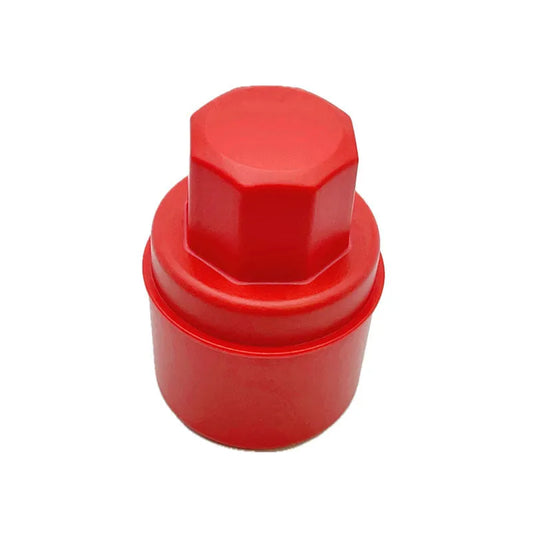 Car tyre polishing sponge brush with protective lid showing dimensions of 85mm by 120mm
