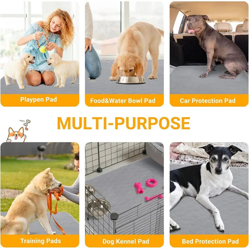 Pet Parents washable dog pee pad in neutral colour with waterproof backing