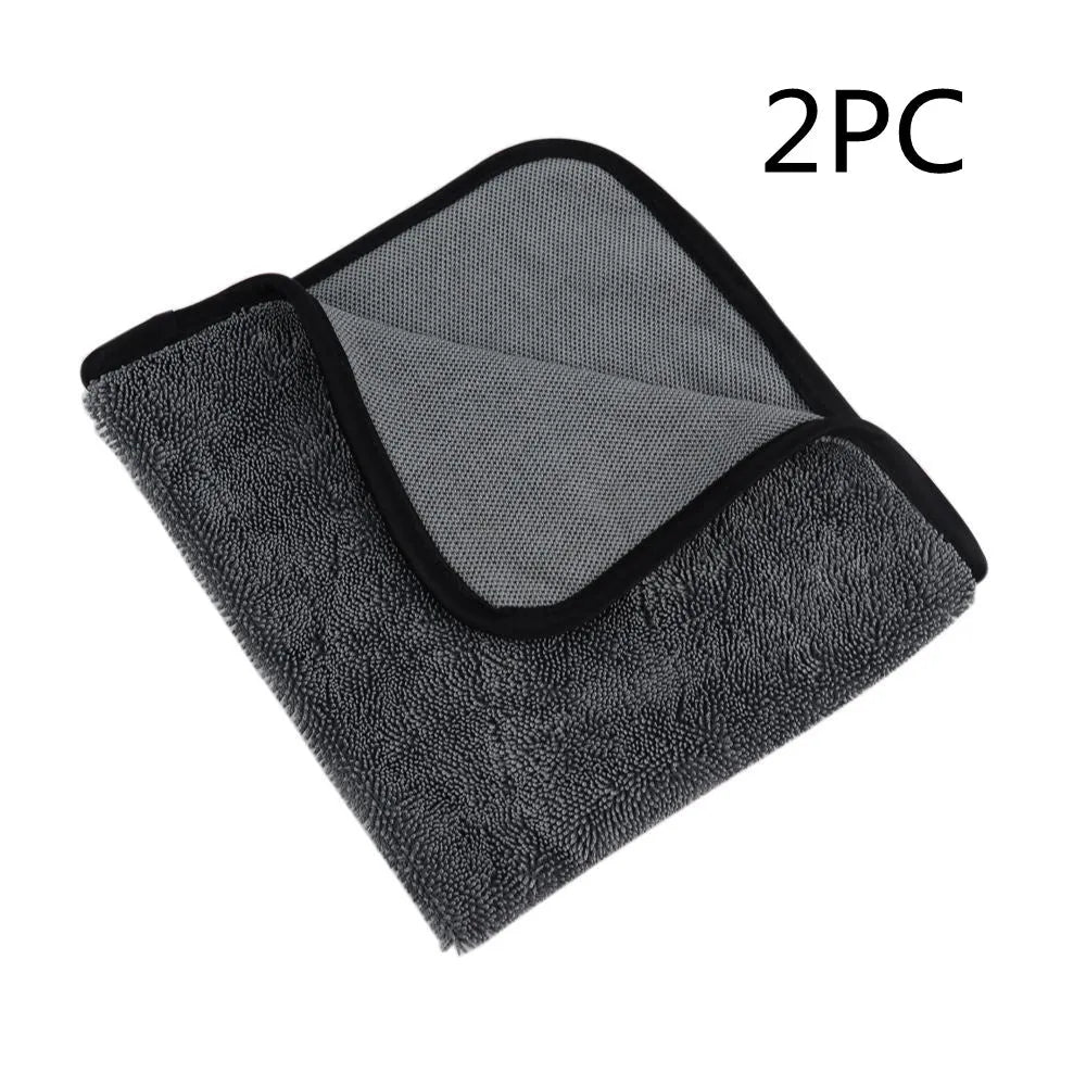 Grey 40x40cm microfiber car wash towel for drying vehicles and surfaces