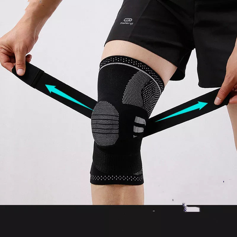 Shock absorption knee pad with silicone spring for sports and fitness protection