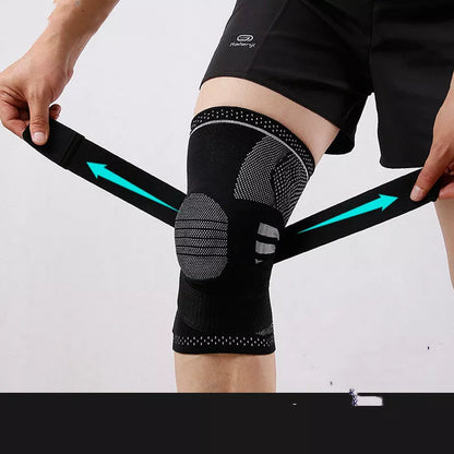 Shock absorption knee pad with silicone spring for sports and fitness protection