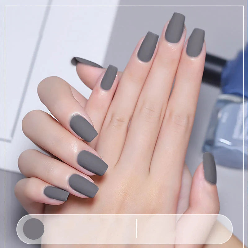 Premium Matte Nail Polish in various chic shades for a flawless, long-lasting finish.