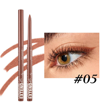 12 colourful gel glitter eyeliner pencils with matte and glitter finishes in waterproof formula