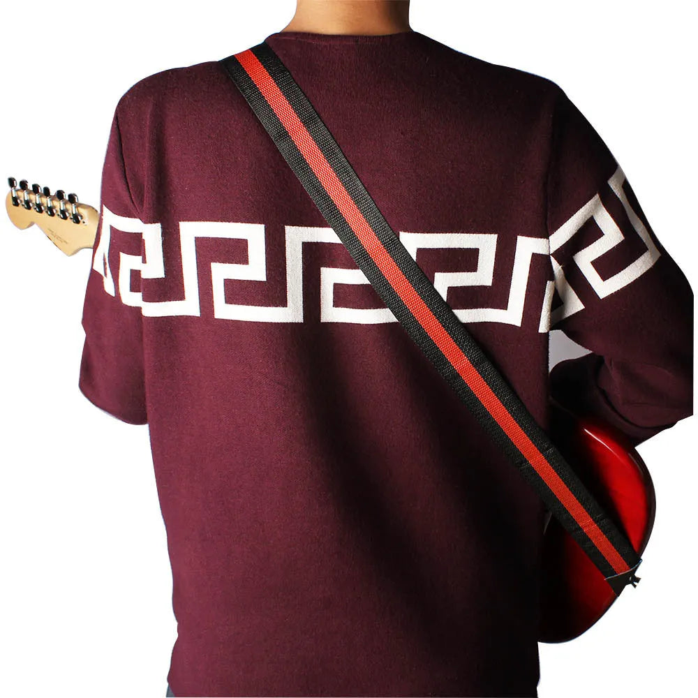 Adjustable woven crossbody strap for guitar bass ukulele in five colour options