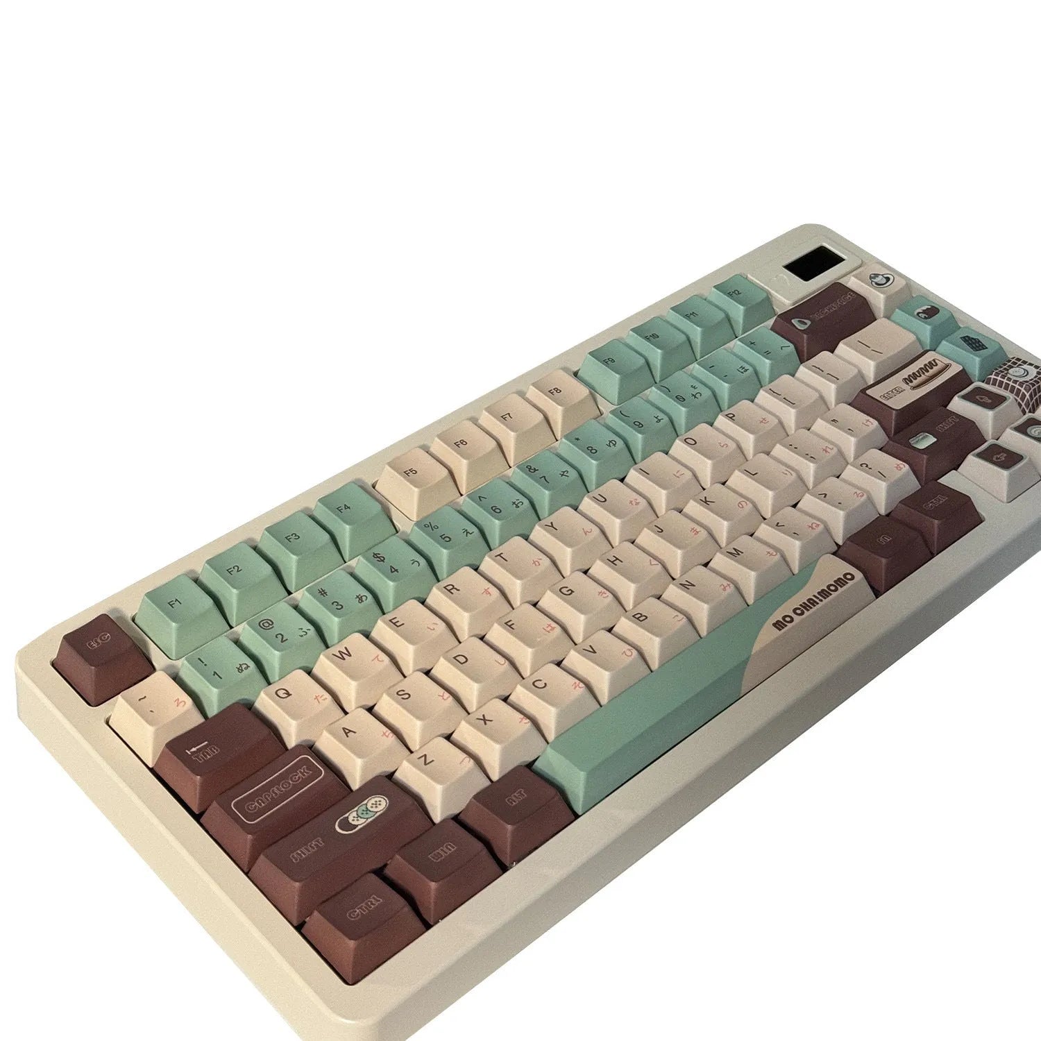 Craft Key CAP mechanical keyboard keycaps in matcha theme with five-sided sublimation printing, key puller, and blister carton.