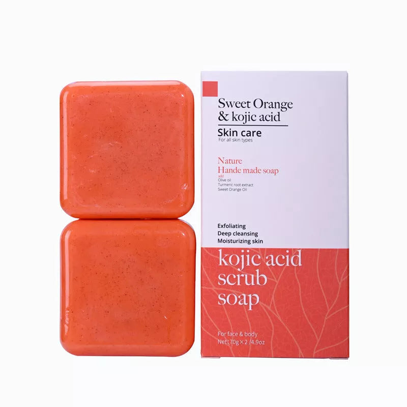 Handmade turmeric cleansing soap with natural ingredients for all skin types