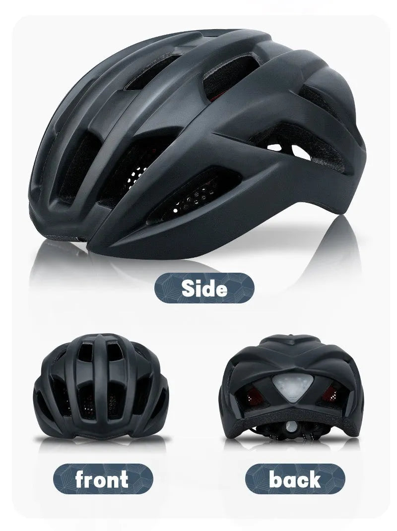 Orange road and mountain bike helmet showing 16 ventilation holes, size L fits 56-61cm.
