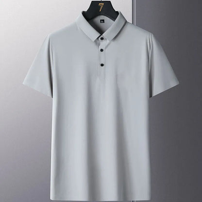 Non-ironing men's shirt in solid colour with short sleeves, available in multiple sizes and colours.