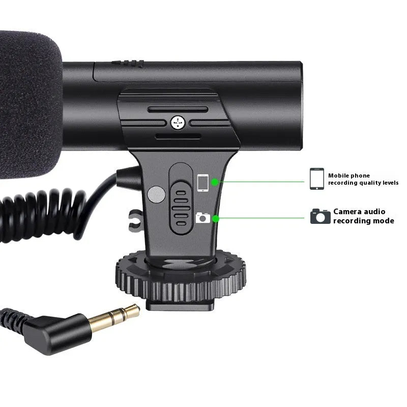 Black condenser microphone for mobile phone recording with 20Hz-20KHz frequency range