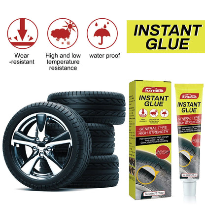 30ml tube of car tyre repair glue with hydroxyethyl fibre and acrylic resin formula