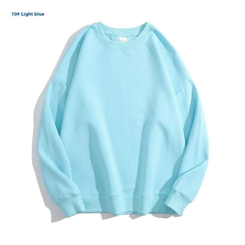 Cotton off-shoulder sweater in loose fit with long sleeves and round neck, available in multiple colours