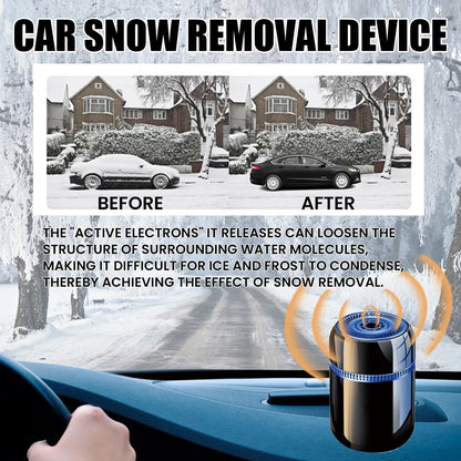 Compact car windscreen defroster tool measuring 5.6 by 6.8 cm for vehicle ice removal