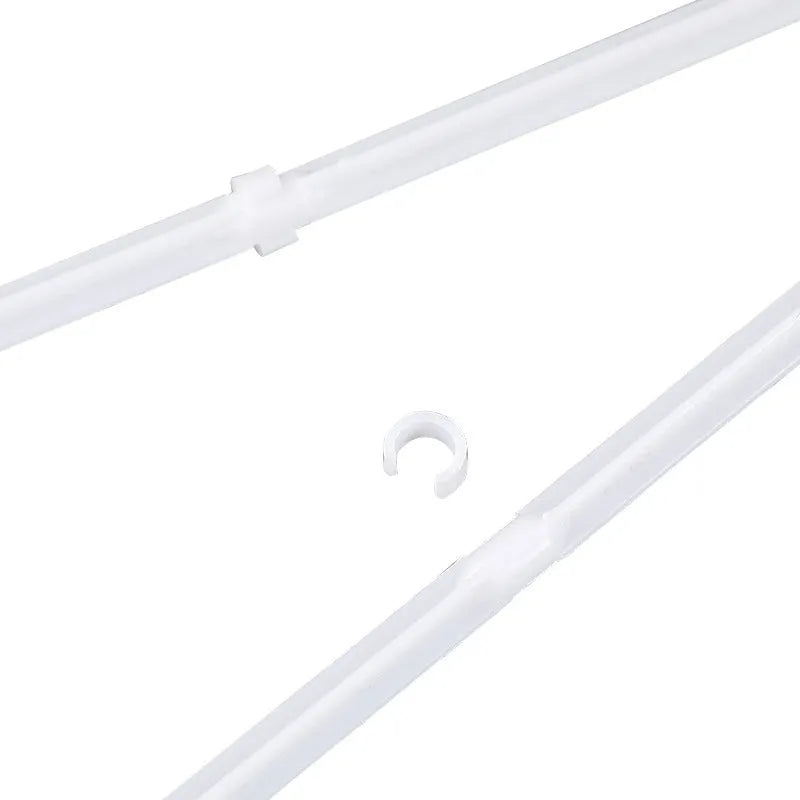 White PP plastic car window flag bracket measuring 8cm by 4cm with clip mechanism