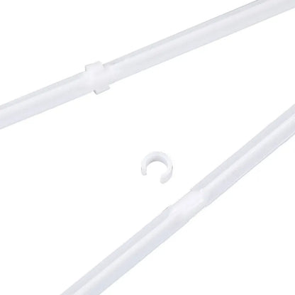 White PP plastic car window flag bracket measuring 8cm by 4cm with clip mechanism