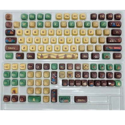 Capabala mechanical keyboard keycaps set with 130 ABS keys in universal compatibility design