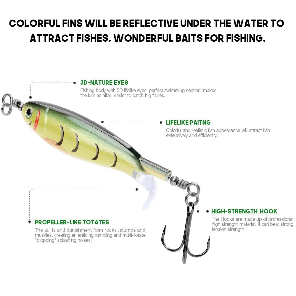 7.5cm road fishing bait showing bionic design with colour variants and 8g weight