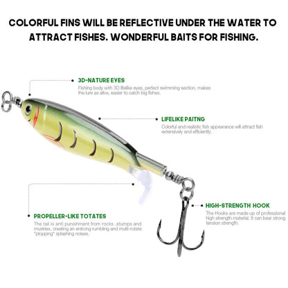7.5cm road fishing bait showing bionic design with colour variants and 8g weight