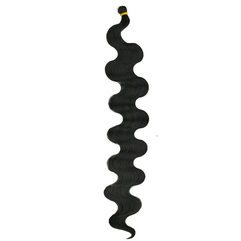 24-inch wine red synthetic wig with big wave texture in crochet braid style