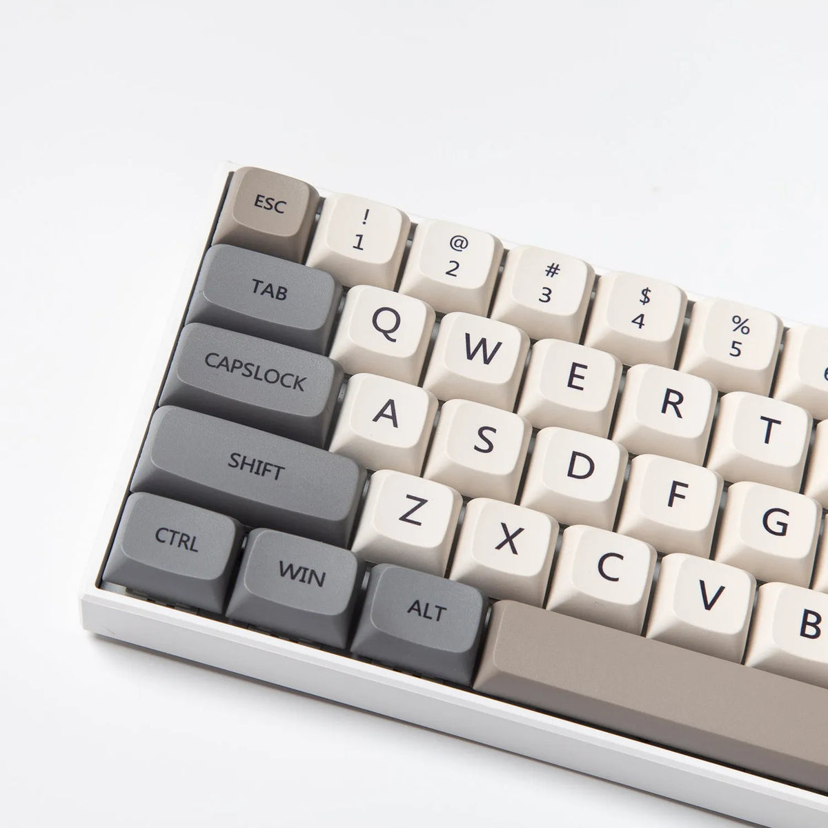 PBT XDA profile 139-key mechanical keyboard keycap set with opaque sublimation print, shown in English layout.