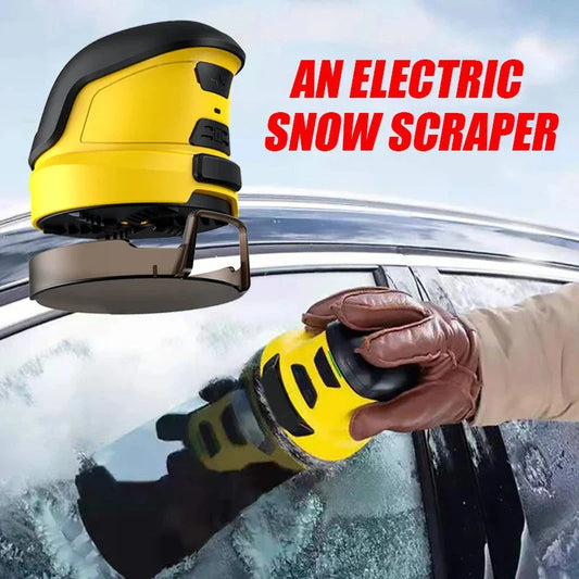 Cordless electric snow and ice scraper with long-lasting battery and scratch-resistant design for effortless windshield clearing