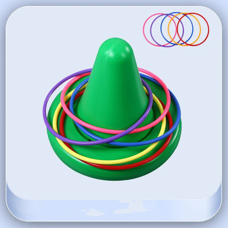 Children's balance training toy with bright colors and tactile dots for sensory development