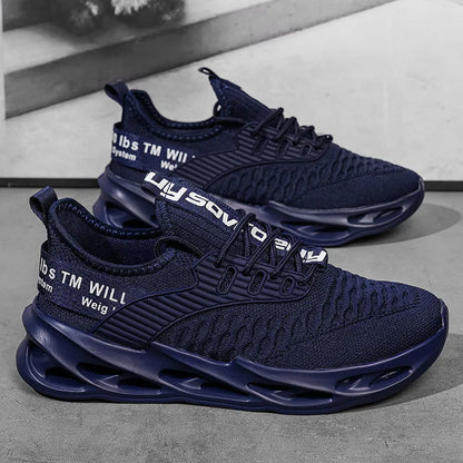 Women's FlyKnit casual trainers with mesh upper in various solid colours