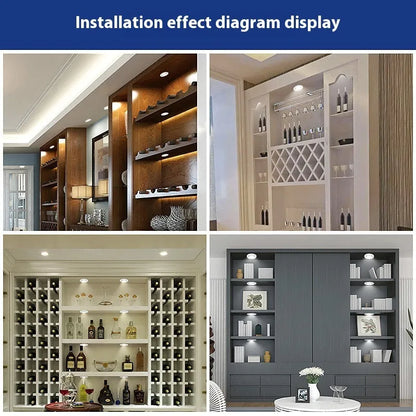 LED mini spotlight embedded concealed 1W 3W aluminium 220V in elegant white or YaHei black