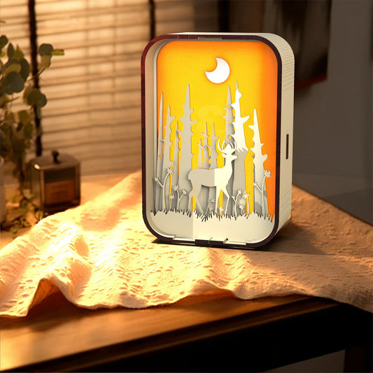 Elegant woodcarving bedside lamp with touch-sensitive controls and soothing LED lighting for a cozy bedroom decor