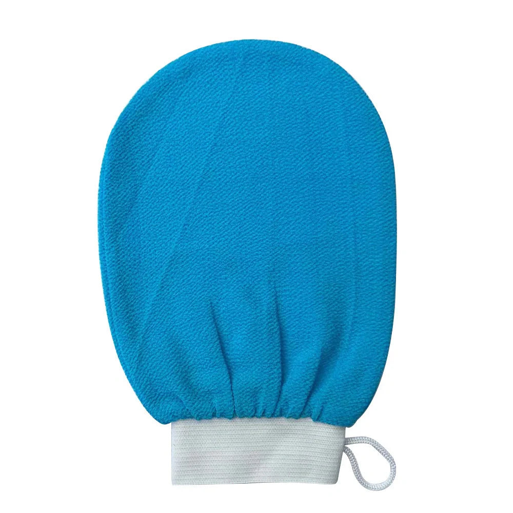 Luxurious exfoliating bath gloves in various vibrant colors, made from soft viscose fiber for a spa-like cleansing experience