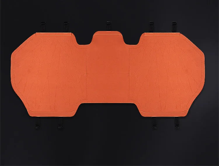 Tailored Leather Ultra Thin Car Seat Cover: Fur material with technology drilling gradient hole design for breathability, available in Hermes Orange, Sea Mint, Khaki, drama red, coffee, and classic black colours for all seasons.