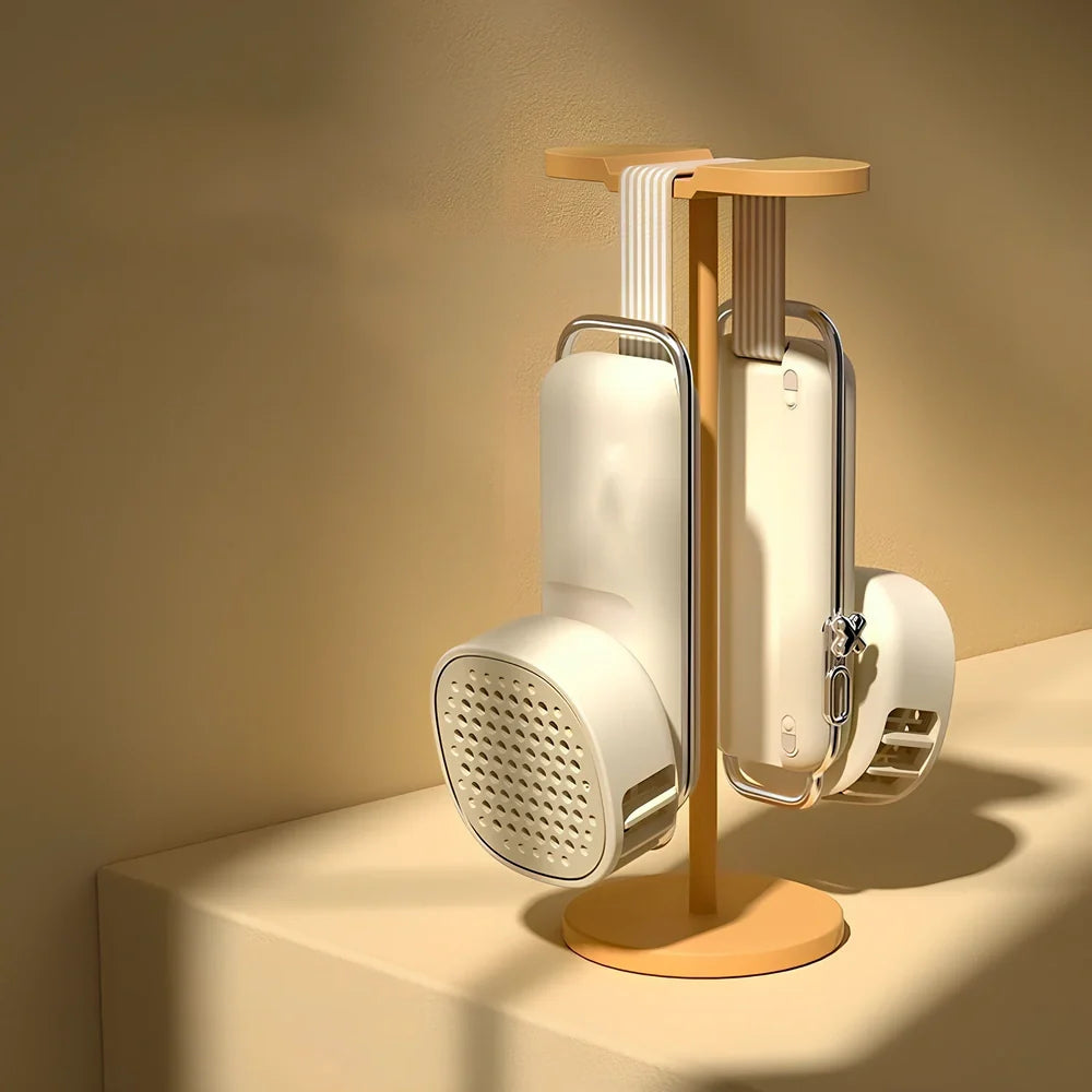 Folding USB mini portable fan in cream ice with 20cm blade and 50cm cord for summer cooling