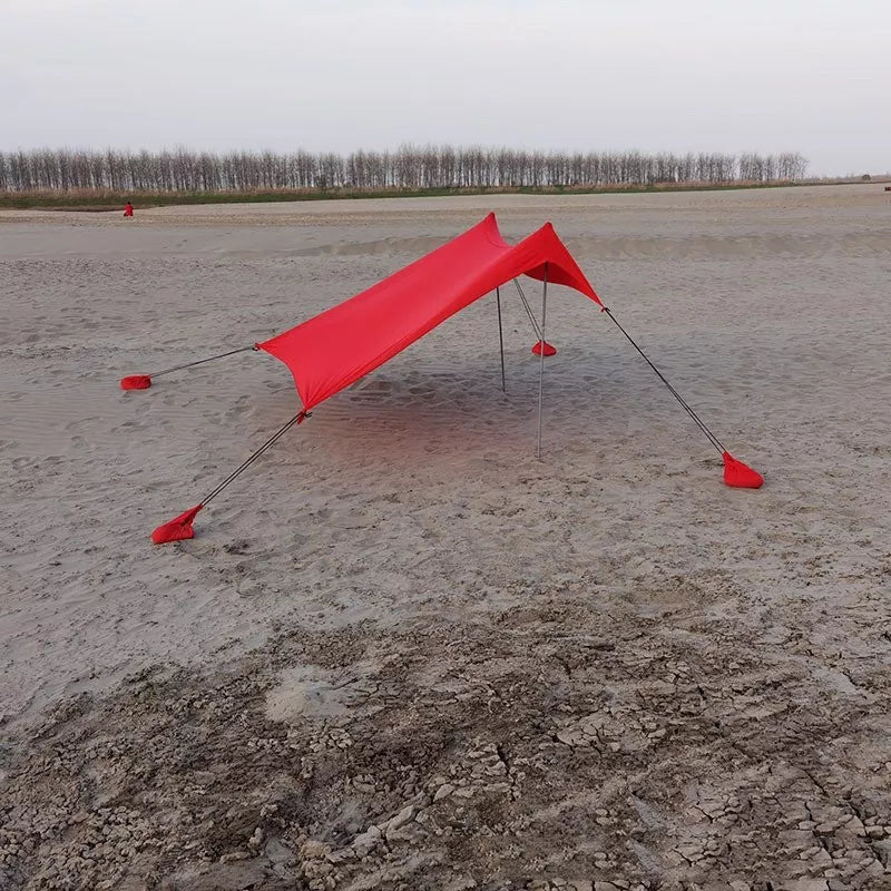 Outdoor Beach Leica Canopy Camping Tent in blue, red, green, and sky blue colors