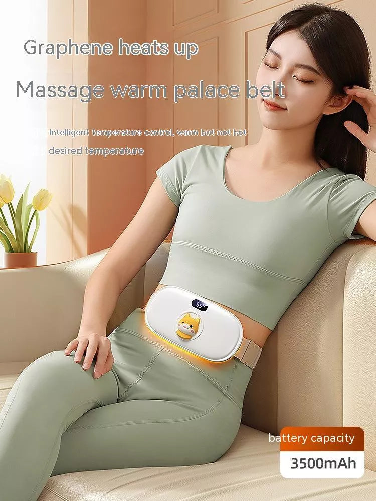 Adjustable stomach heating pad for menstrual pain relief in cute animal designs