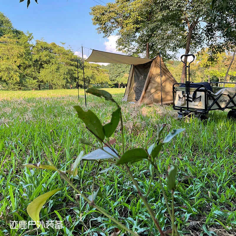 Lightweight waterproof shelter tent for two with aluminum alloy brackets