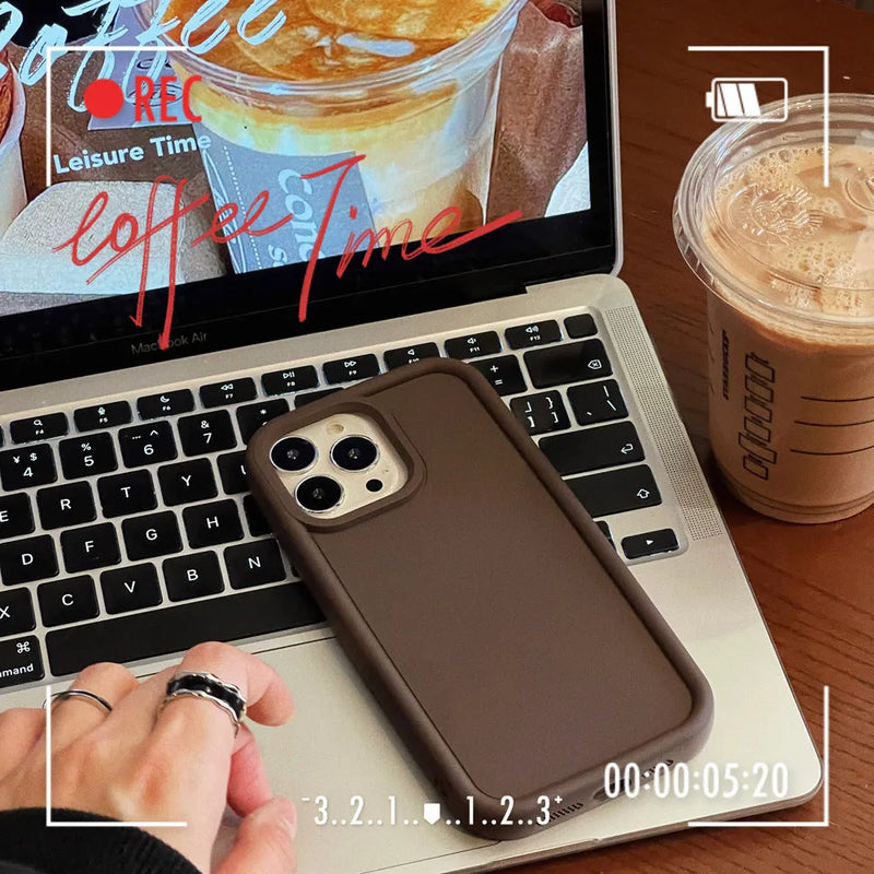 Silicone phone case for iPhone models frosted skin feeling solid colour full coverage case made from TPU material with fall protection function in black white wine red yellow and other colour options