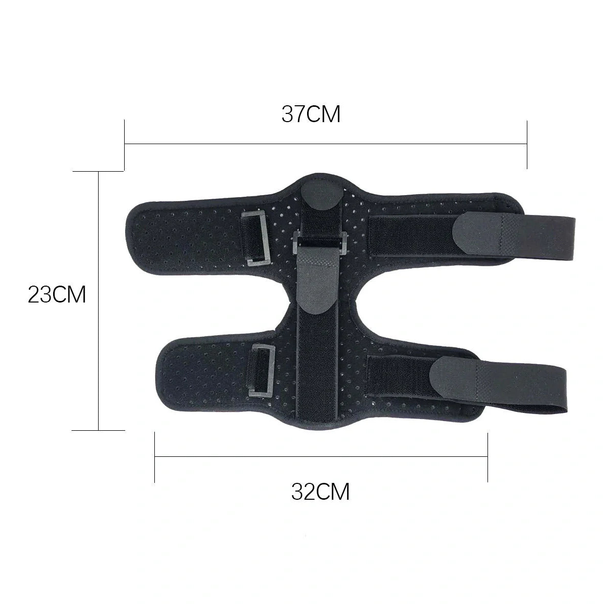 Adjustable dorsal night splint for plantar fasciitis and foot drop relief in black